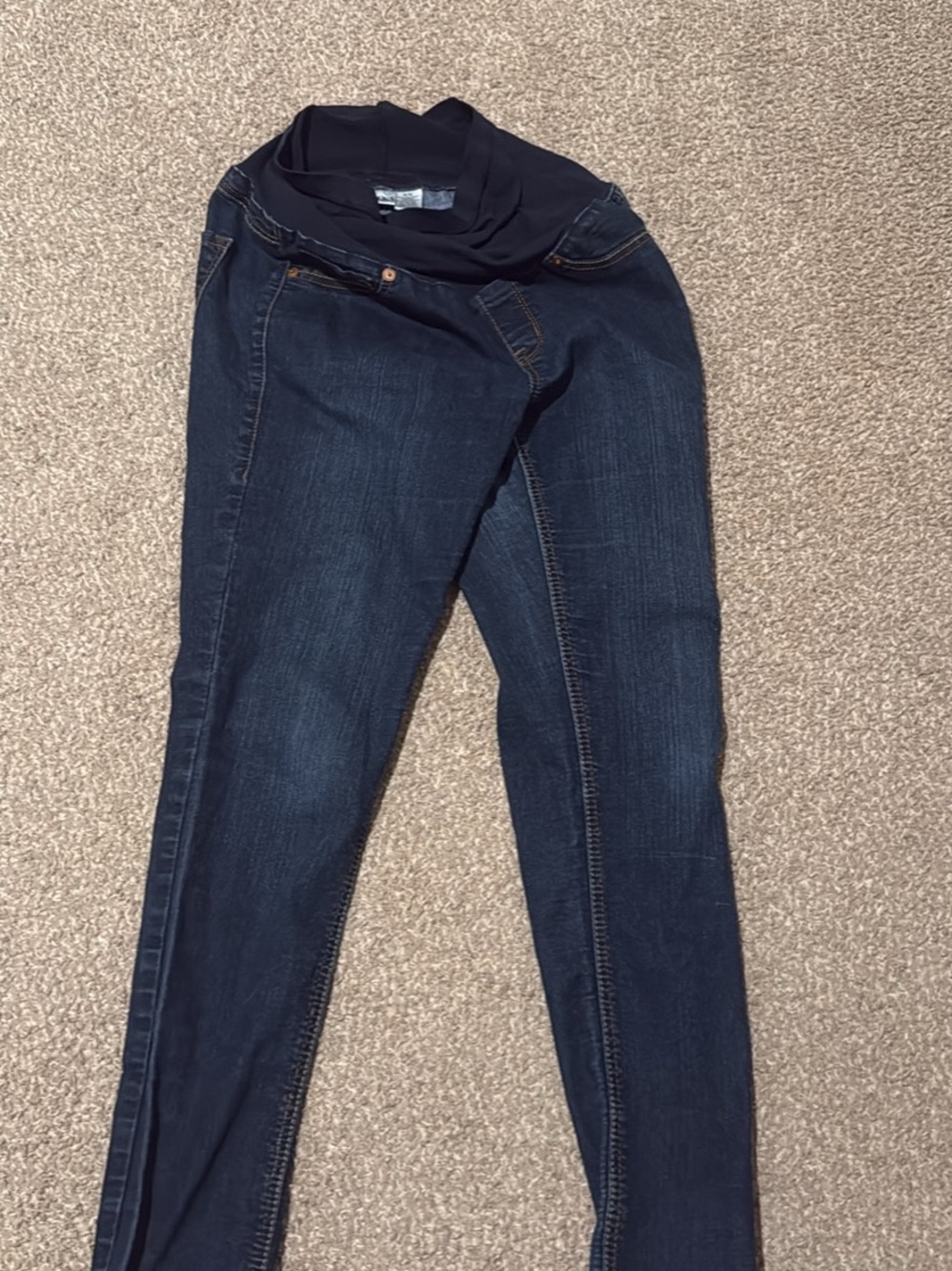 duo Maternity Dark Blue Stretch Maternity Jeggings
